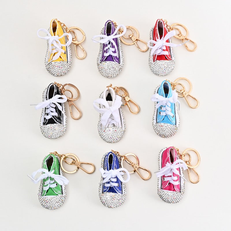 Wholesale Creative Cartoon Shoes Micro Diamond Keychains